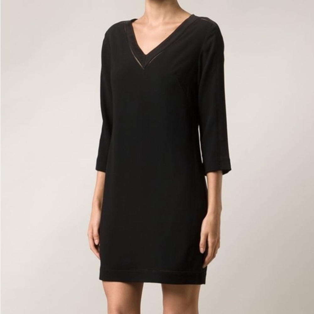 rag & bone Black Lydia Jersey 3/4 Sleeve Dress